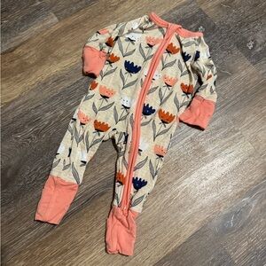Little Sleepies Bamboo Zip Romper in Bloom Size Newborn